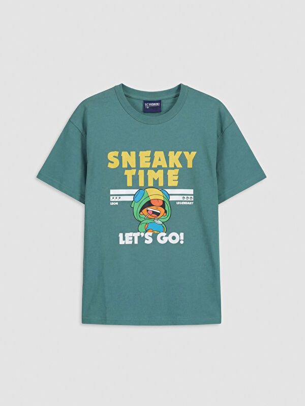 LCW Kids Bisiklet Yaka Brawl Stars Baskılı Erkek Çocuk Tişört