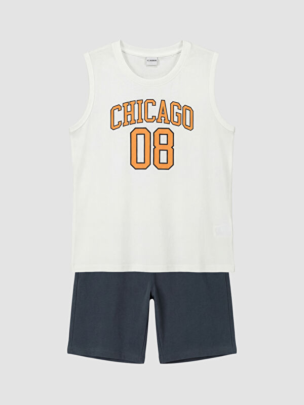 LCW Kids Chicago Printed Boys' Shorts Set