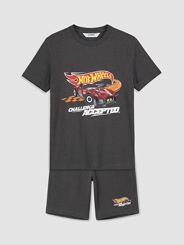 LCW Kids Hot Wheels Printed Boys' Shorts Set