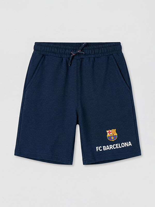 LCW Kids FC Barcelona Printed Boys' Shorts