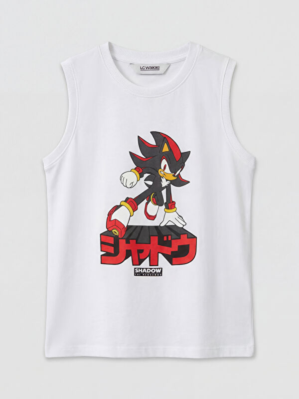 LCW Kids Crew Neck Sonic Printed Boys' Tank Top