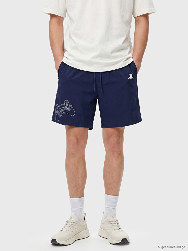 LCW SWIMWEAR Kısa Boy Playstation Baskılı Erkek Deniz Şortu