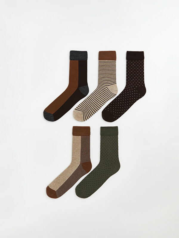 LCW ACCESSORIES Desenli Erkek Soket Çorap 5'li
