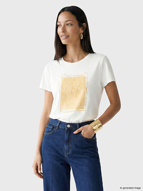 LCW EVERYDAY Crew Neck Printed Women's T-Shirt