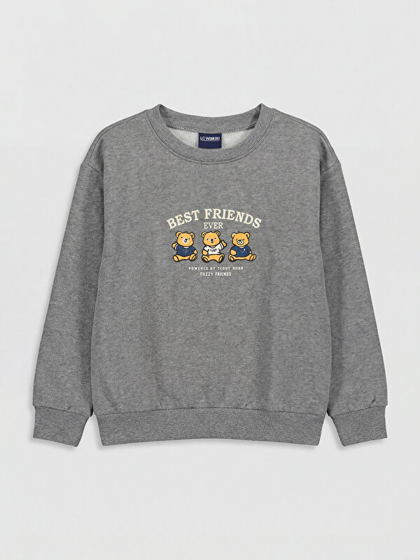LCW Kids Crew Neck Girls' Sweatshirt