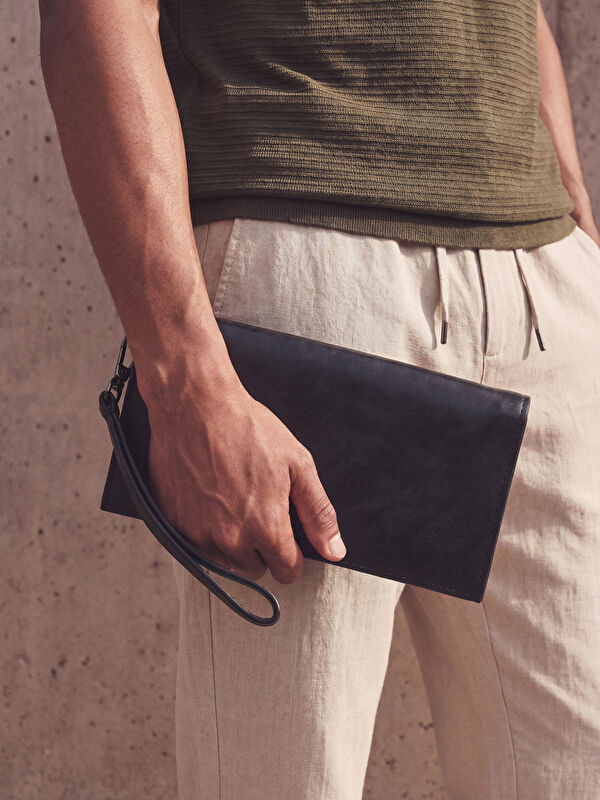 LCW ACCESSORIES Deri Görünümlü Erkek El Çantası