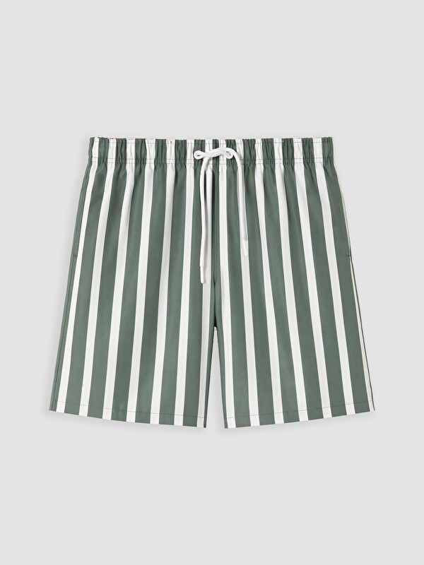 LCW SWIMWEAR Kısa Boy Çizgili Erkek Deniz Şortu