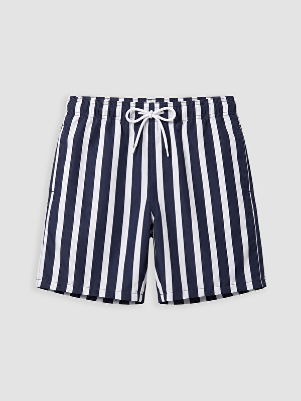 LCW SWIMWEAR Kısa Boy Çizgili Erkek Deniz Şortu