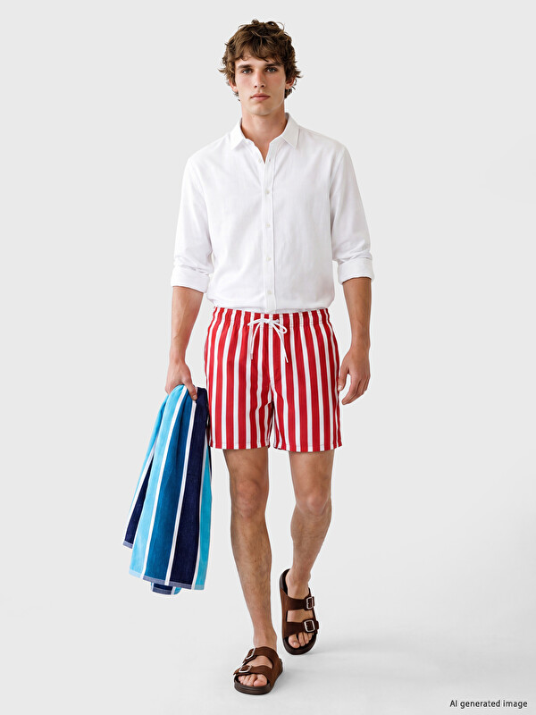 LCW SWIMWEAR Кратки пругасти шорцеви за пливање за Мажи
