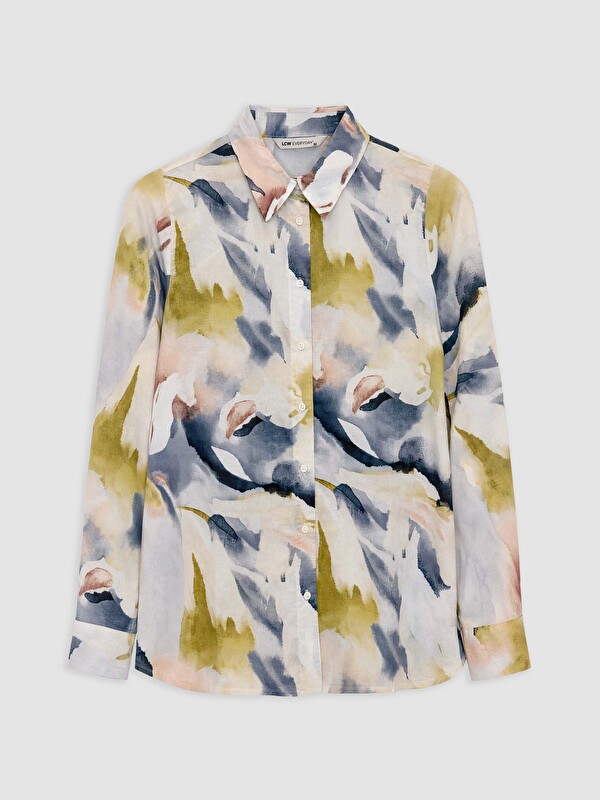 LCWAIKIKI Classic Patterned Poplin Women's Shirt