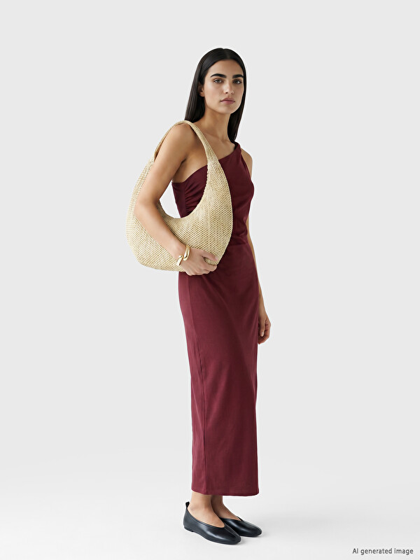 LCW Vision One Shoulder Ruched Dress
