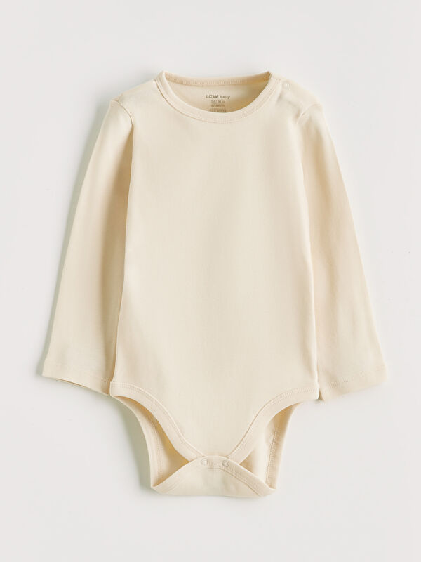 LCW baby Bisiklet Yaka Erkek Bebek Çıtçıtlı Body