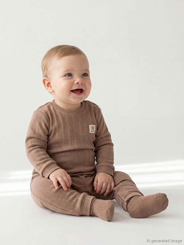 LCW baby Crew Neck Baby Boy Romper