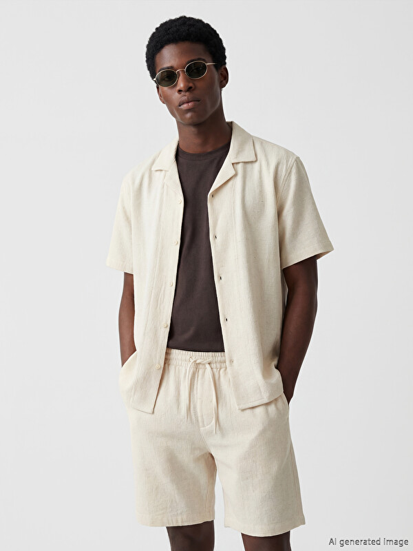 XSIDE Regular Fit Dobby Men's Textured Shirt