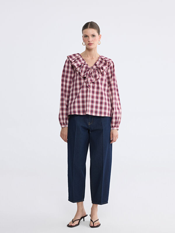 LCWAIKIKI Classic Yüksek Bel Barrel Fit Kadın Jean Pantolon