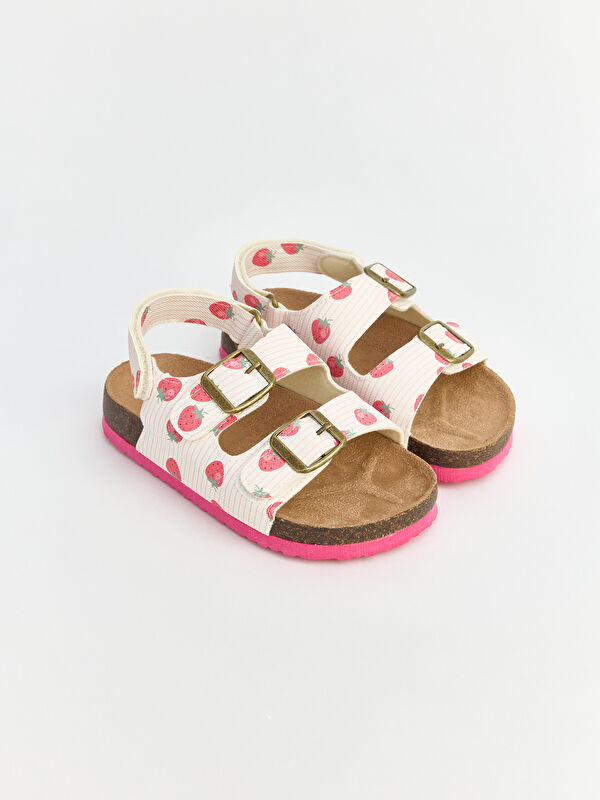 LCW STEPS Striped and Strawberry Print Girls' Sandals
