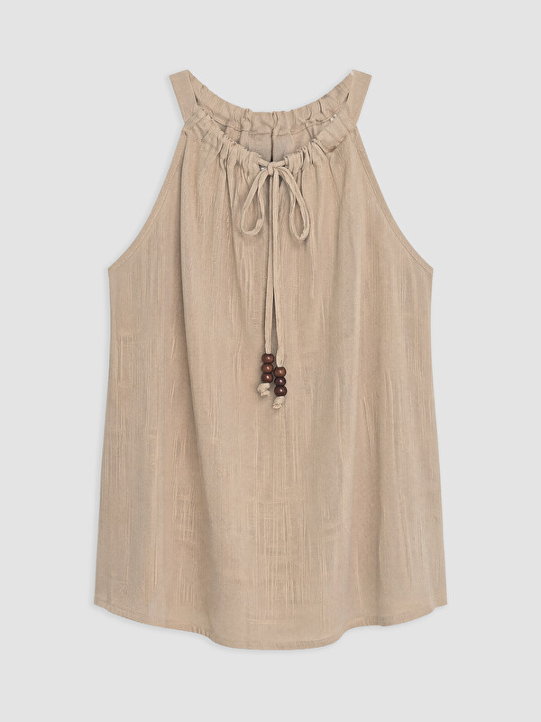 LCWAIKIKI Classic Halter Neck Tie-Detail Blouse