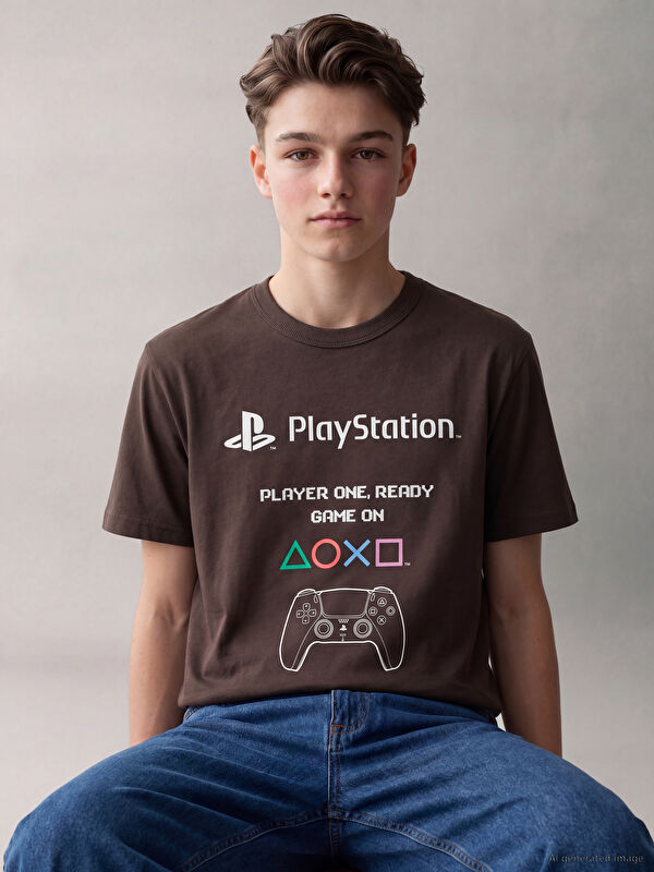 LCW Kids PlayStation Baskılı Erkek Çocuk Tişört