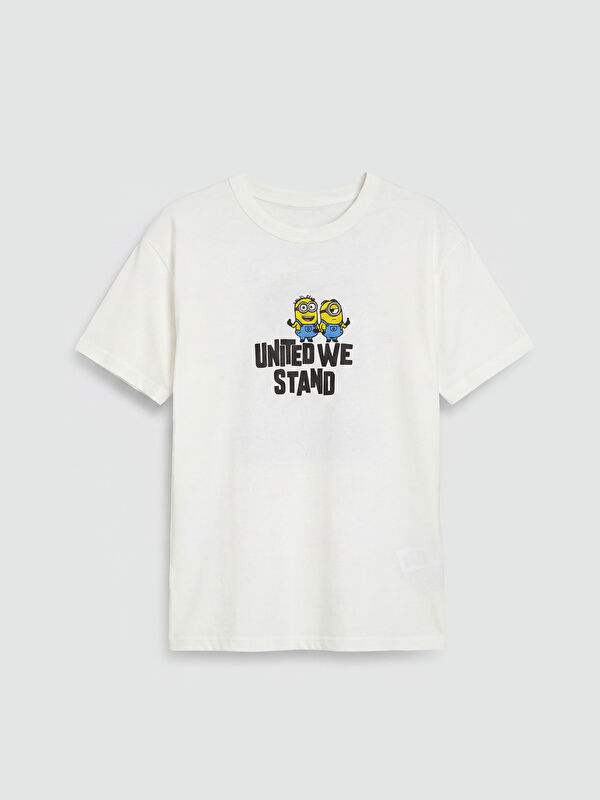 LCW Kids Bisiklet Yaka Minions Baskılı Erkek Çocuk Tişört