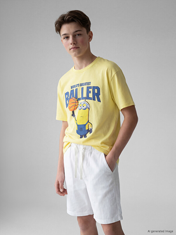 LCW Kids Crew Neck Minions Printed Boys' T-Shirt