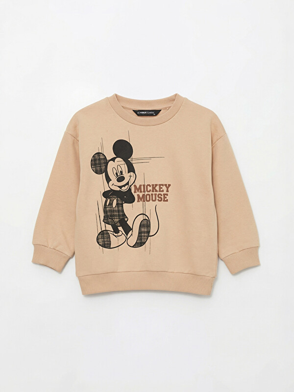 LCW baby Mickey Mouse Baskılı Erkek Bebek Sweatshirt
