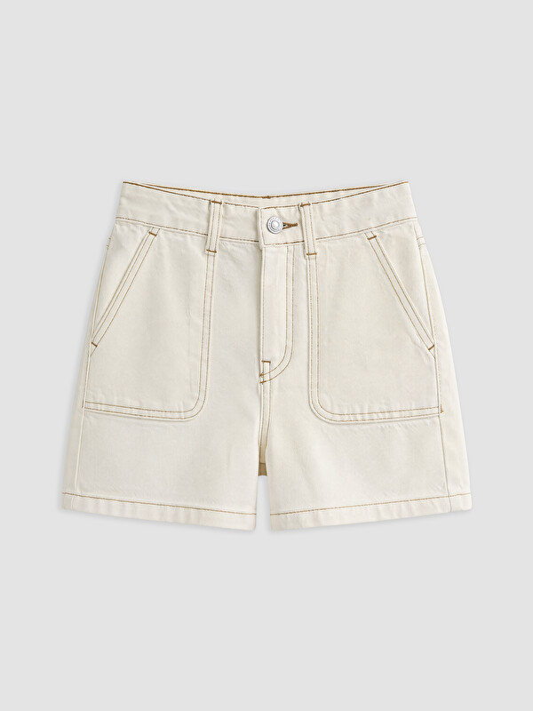 LCW Kids Girl White Denim Shorts