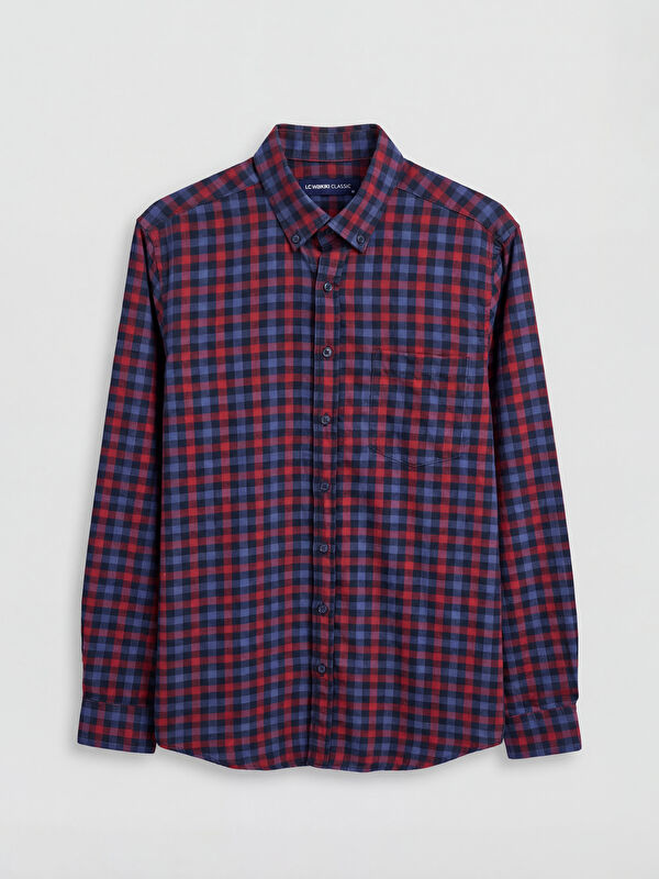LCWAIKIKI Classic Regular Fit Plaid Twill Men's Shirt