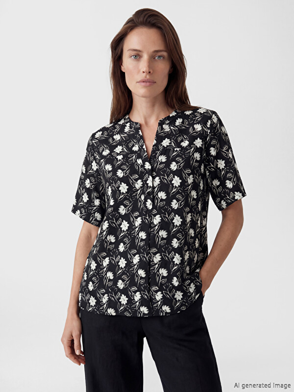 LCW Grace Bluza sa okovratnikom i cvetnim dezenom