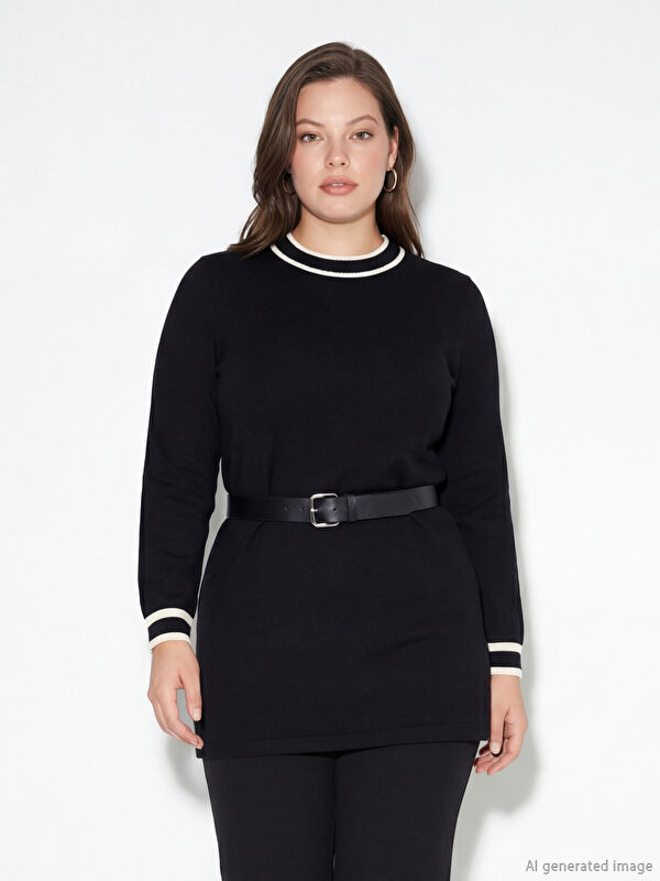 LCWAIKIKI Classic Dik Yaka Soft Touch Kadın Sweatshirt Tunik