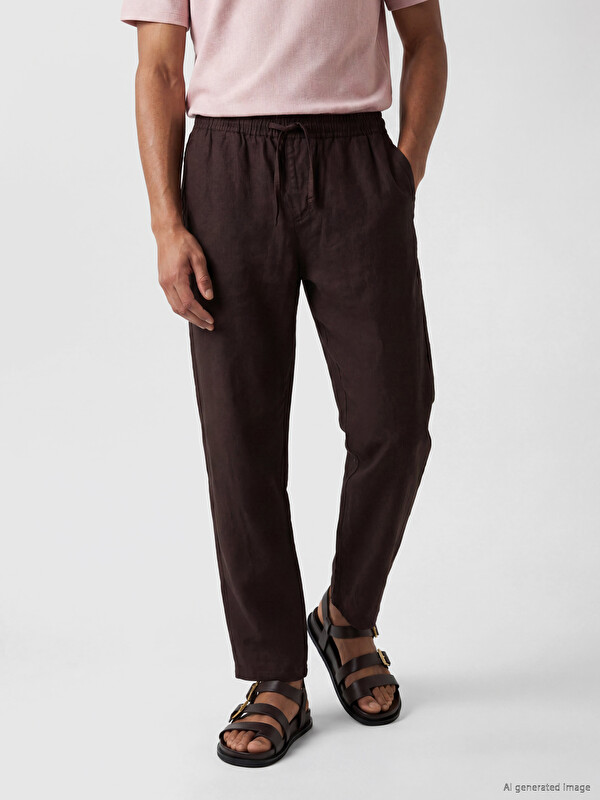LCW Vision Regular Fit  Erkek Keten Pantolon
