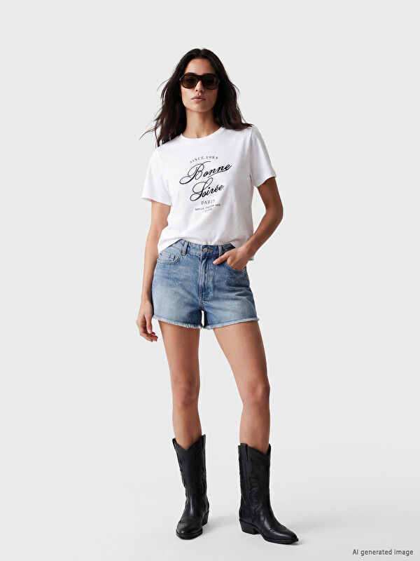 LCW Jeans Женщины Индиго Джинсовые шорты