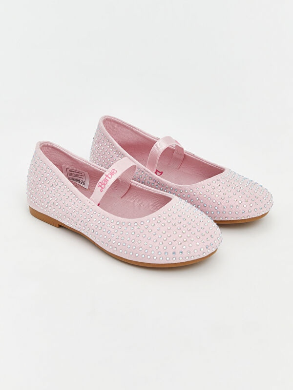 LCW STEPS Barbie Baskılı Taşlı Kız Bebek Babet 
