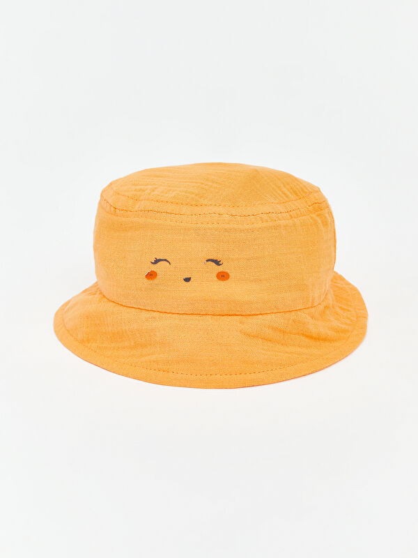 LCW baby Yüz Figürlü Kız Bebek Bucket Şapka