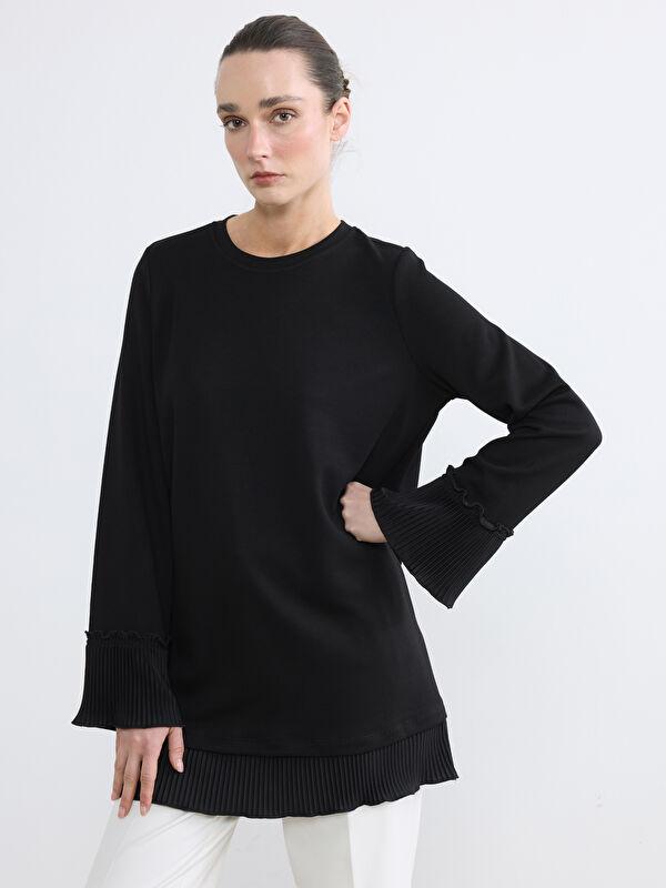 LCWAIKIKI Classic Bisiklet Yaka Soft Touch Kadın Tunik