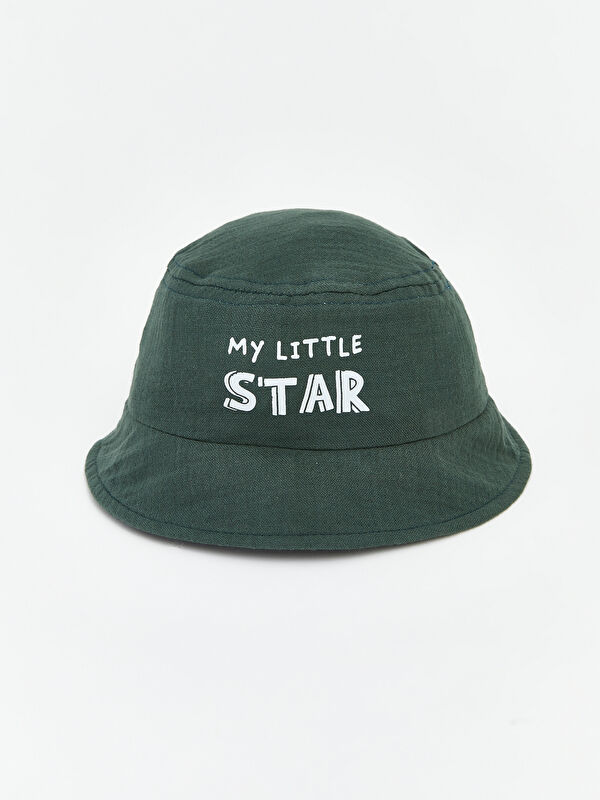 LCW ACCESSORIES Yazı Nakışlı Erkek Bebek Bucket Şapka