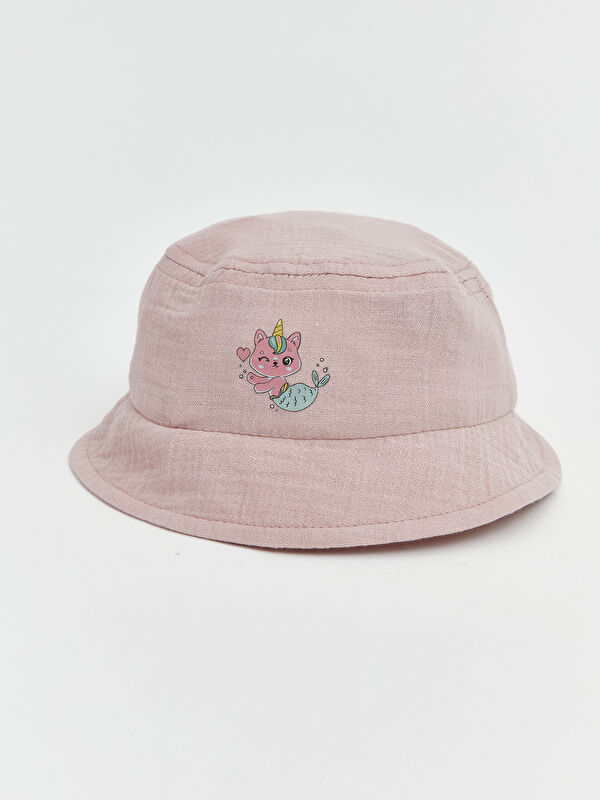 LCW baby Baskılı Kız Bebek Bucket Şapka