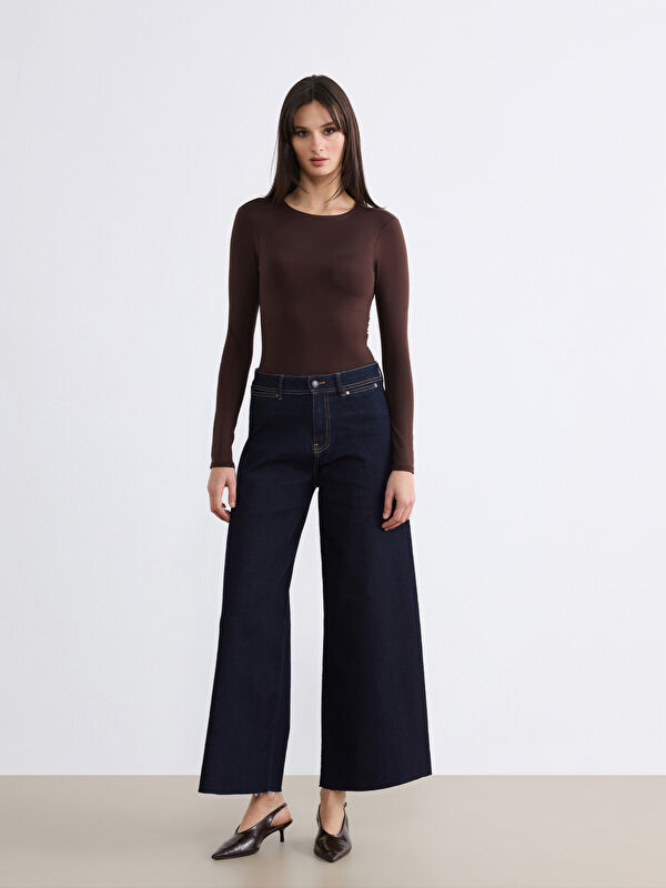 LCW Jeans ქალის ფართოფეხა ჯინსი