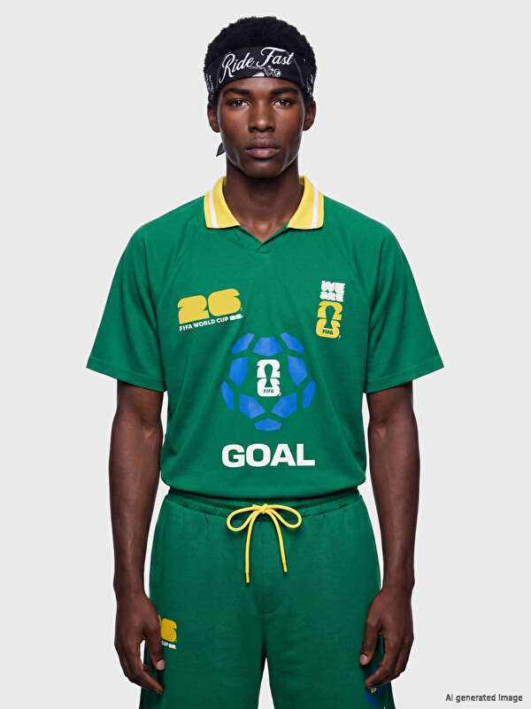 XSIDE Polo Yaka FIFA 2026 Baskılı Erkek Tişört
