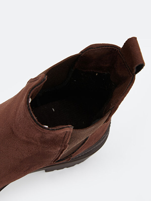 Lcw Steps Kahverengi Lcw Steps Süet Görünümlü Yanları Lastikli Kadın Bot