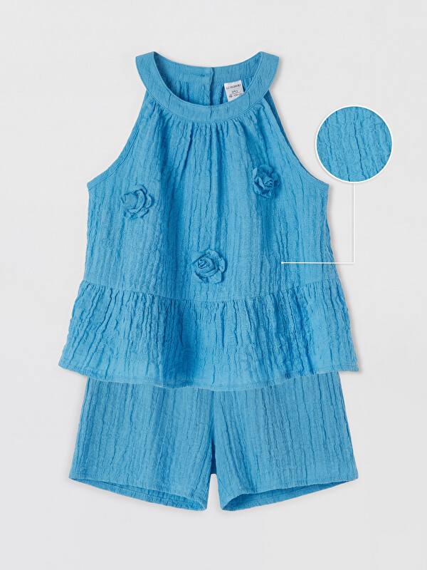 LCW Kids Halter Neck Girls' Shorts Set