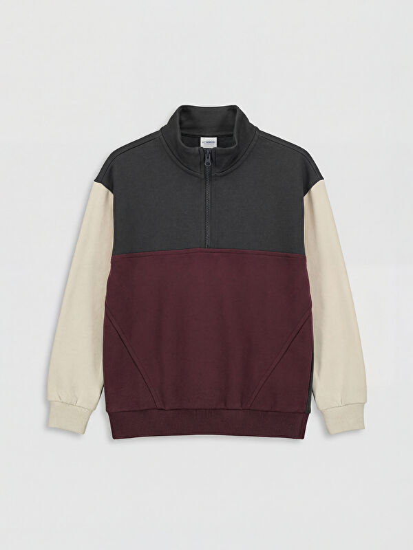 LCW Kids Dik Yaka Erkek Çocuk Sweatshirt