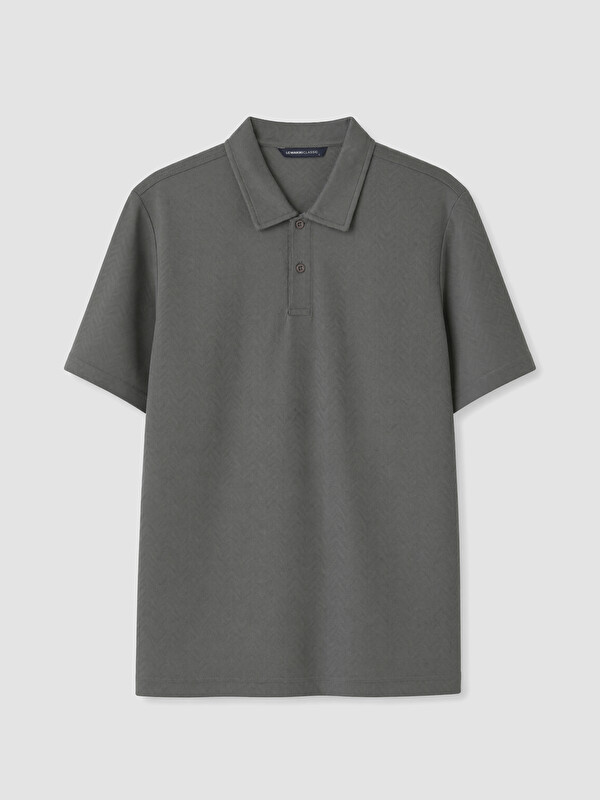 LCWAIKIKI Classic Polo Yaka Desenli Standart Fit Erkek Tişört