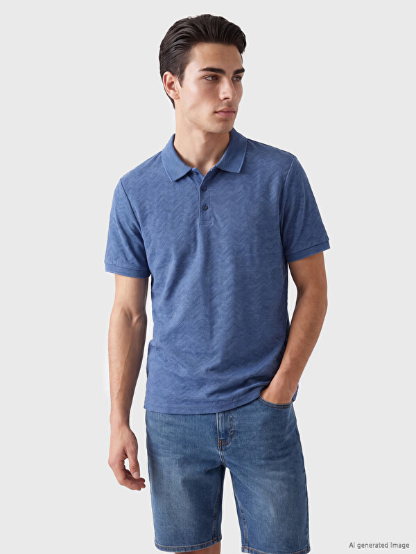 LCWAIKIKI Classic Polo Yaka Dokulu Erkek Tişört