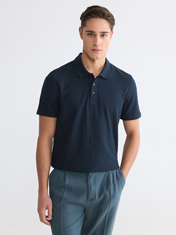 LCWAIKIKI Classic Polo Yaka Desenli Erkek Tişört