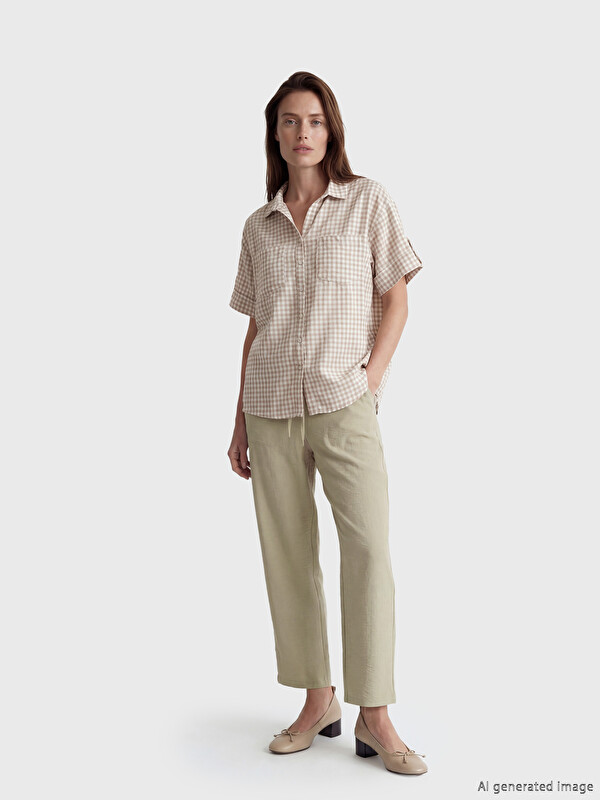LCW Grace Elastični Struk Opušteni Kroj Ženske Pantalone