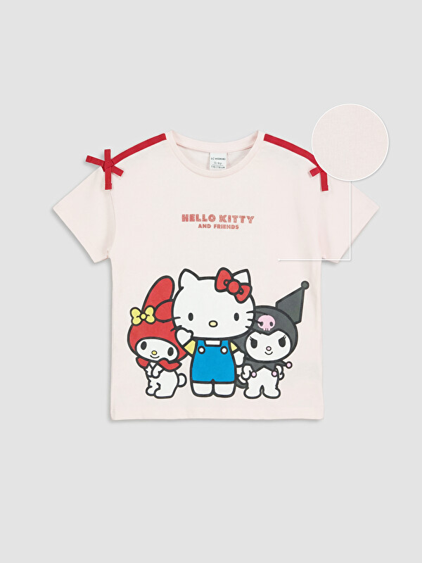 LCW Kids Crew Neck Hello Kitty Printed Girls' T-Shirt