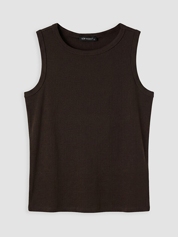 LCW Modest Crew Neck Women's Ribbed Tank Top