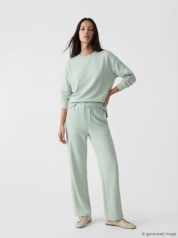 LCW EVERYDAY Beli Lastikli Soft Touch Kadın Eşofman Altı