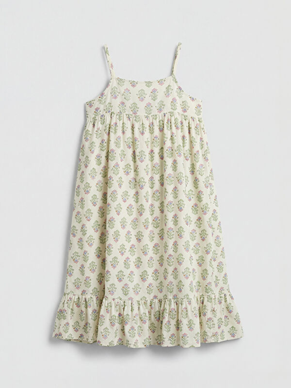 LCW Kids Square Neck Printed Girls' Dress