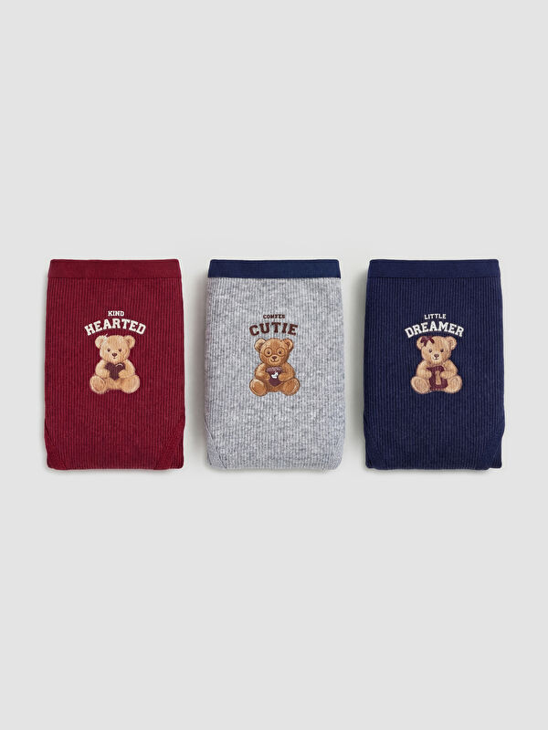LCW Kids Ayı Teddy Baskılı Kız Çocuk Külot 3'lü